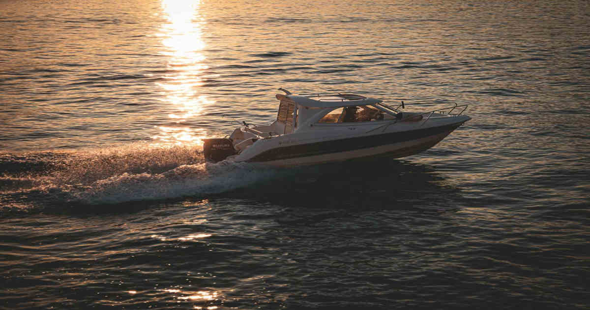 Driving a boat